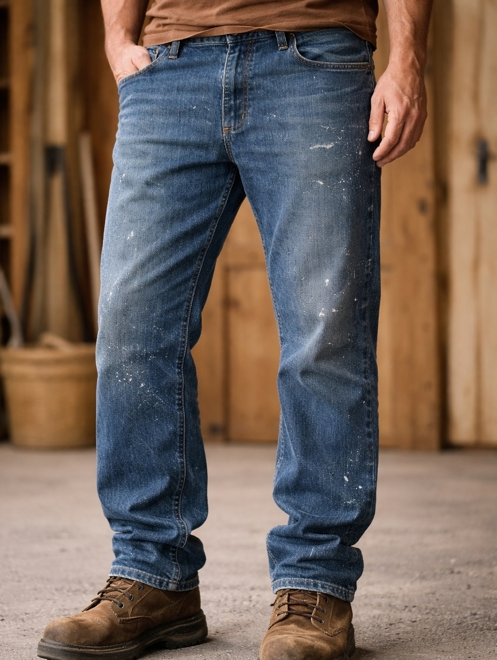 Carhartt Rugged Flex Relaxed Fit Jeans 36x34 Distressed Paint Splatter Workwear